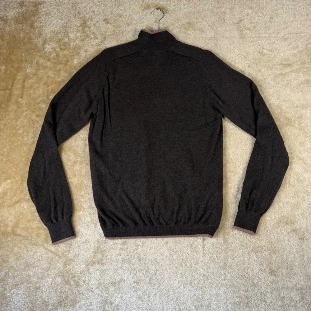 Patagonia Mens 100% Cashmere Quarter Zip Pullover Sweater Brown Small 50570
